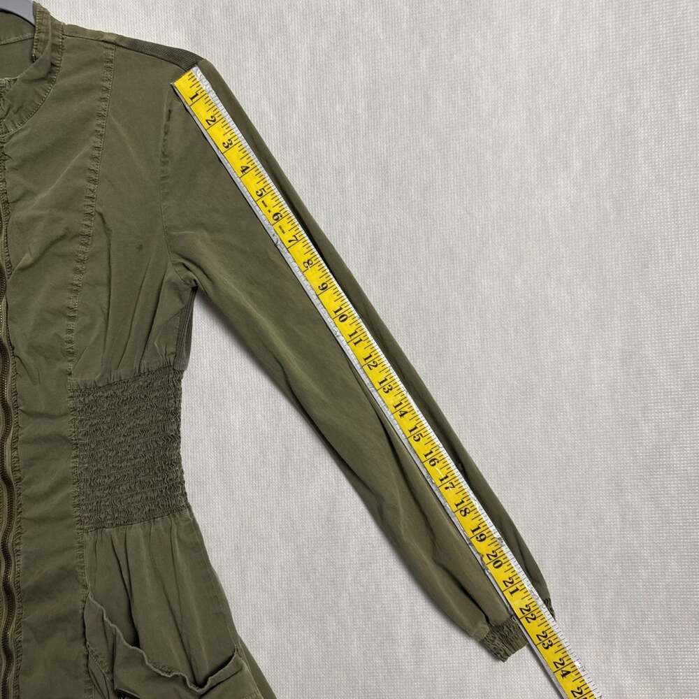 XCVI Women's XS Green Deschutes Jacket Dress Full Zip Lagenlook Midi Pockets - Picture 15 of 15